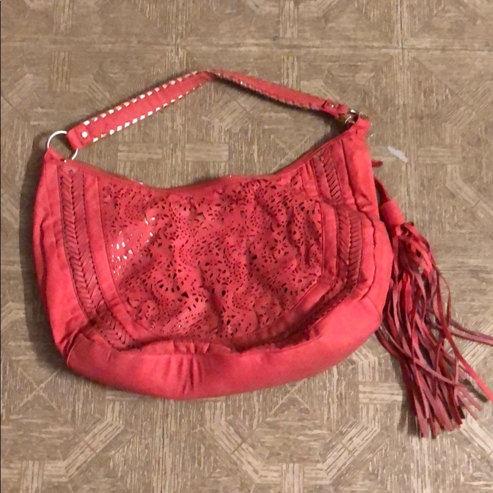 Salmon boho bag